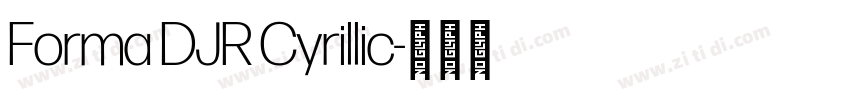 Forma DJR Cyrillic字体转换 Forma DJR Cyrillic字体转换